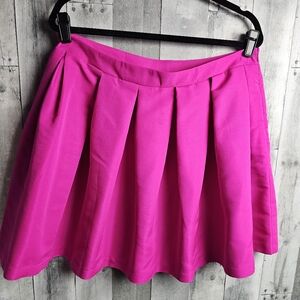 Forever 21 Hot Pink Pleated Skirt 1X NWT
